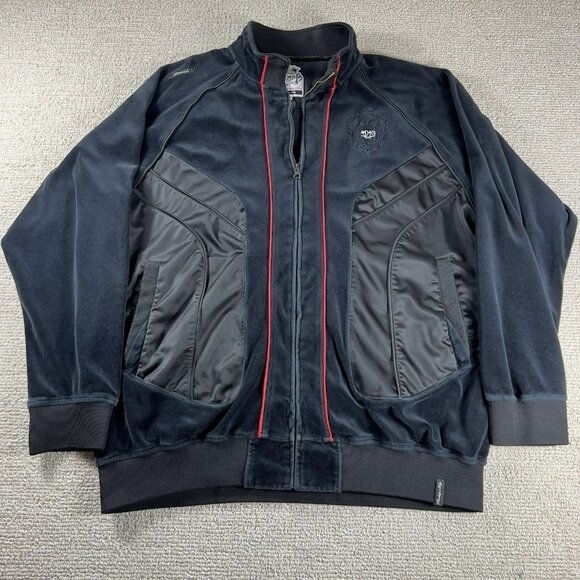 Akademiks Other - Akademiks Knowledge is Key Velour Jacket Black Men's Size 3XL
